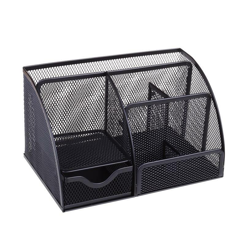 3 Colors Desk Organise Mesh Desk Tidy Pen Holder Multi functional Organizer