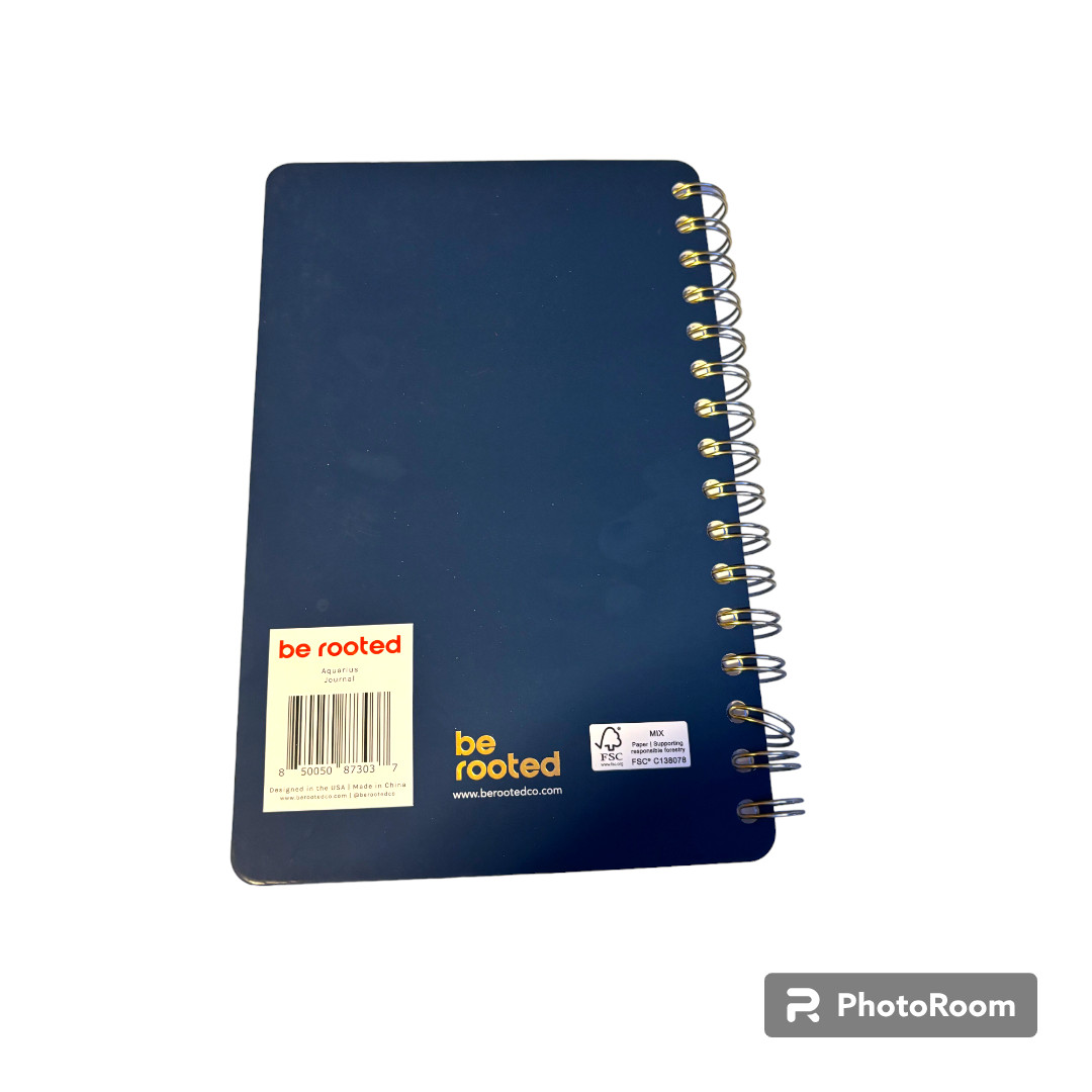 Be Rooted Zodiac GEMINI Spiral Bound College Ruled Hard Cover Journal