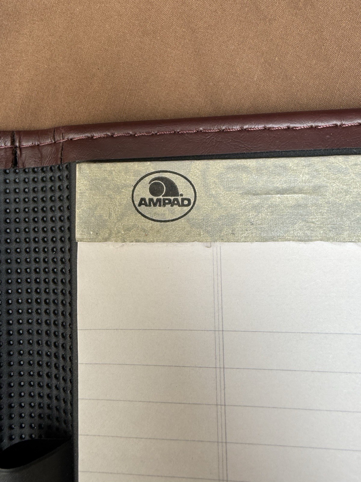 Vtg Ampad Faux Leather Document Notepad Holder Folder Organizer Expandable Folio