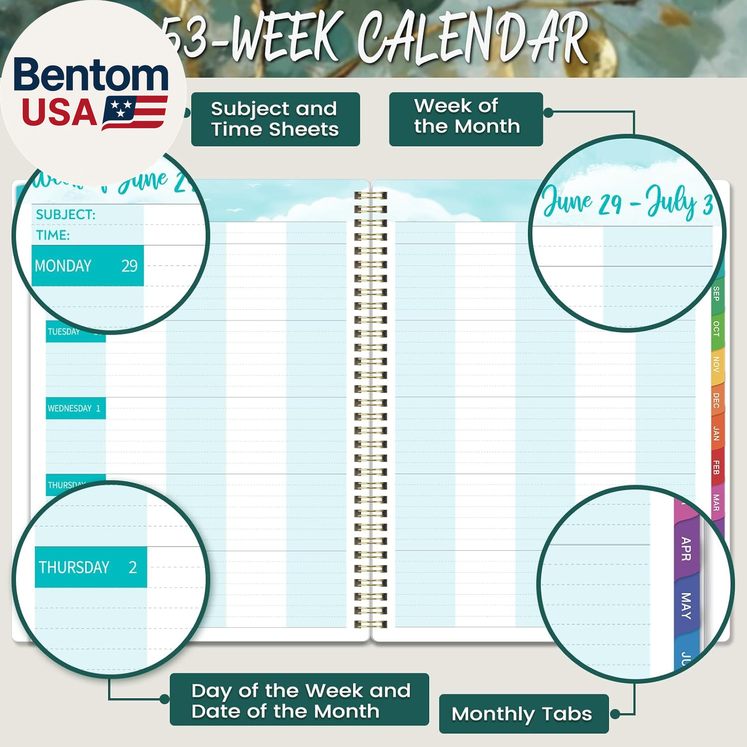Teacher Planner 2026-2027 – Teacher Lesson Planner, July 2026 – June 2027, 8.5″