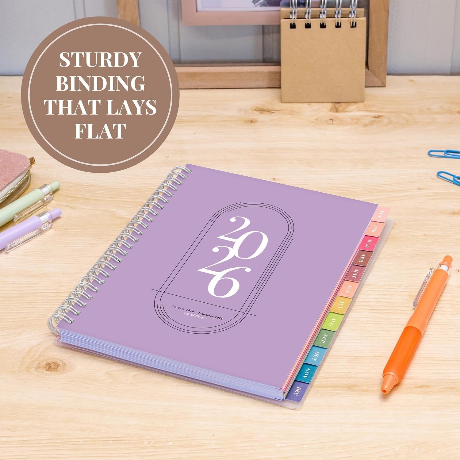 Stylish 2026 Agenda Book with Holidays & Goals – Perfect for Students & Teachers