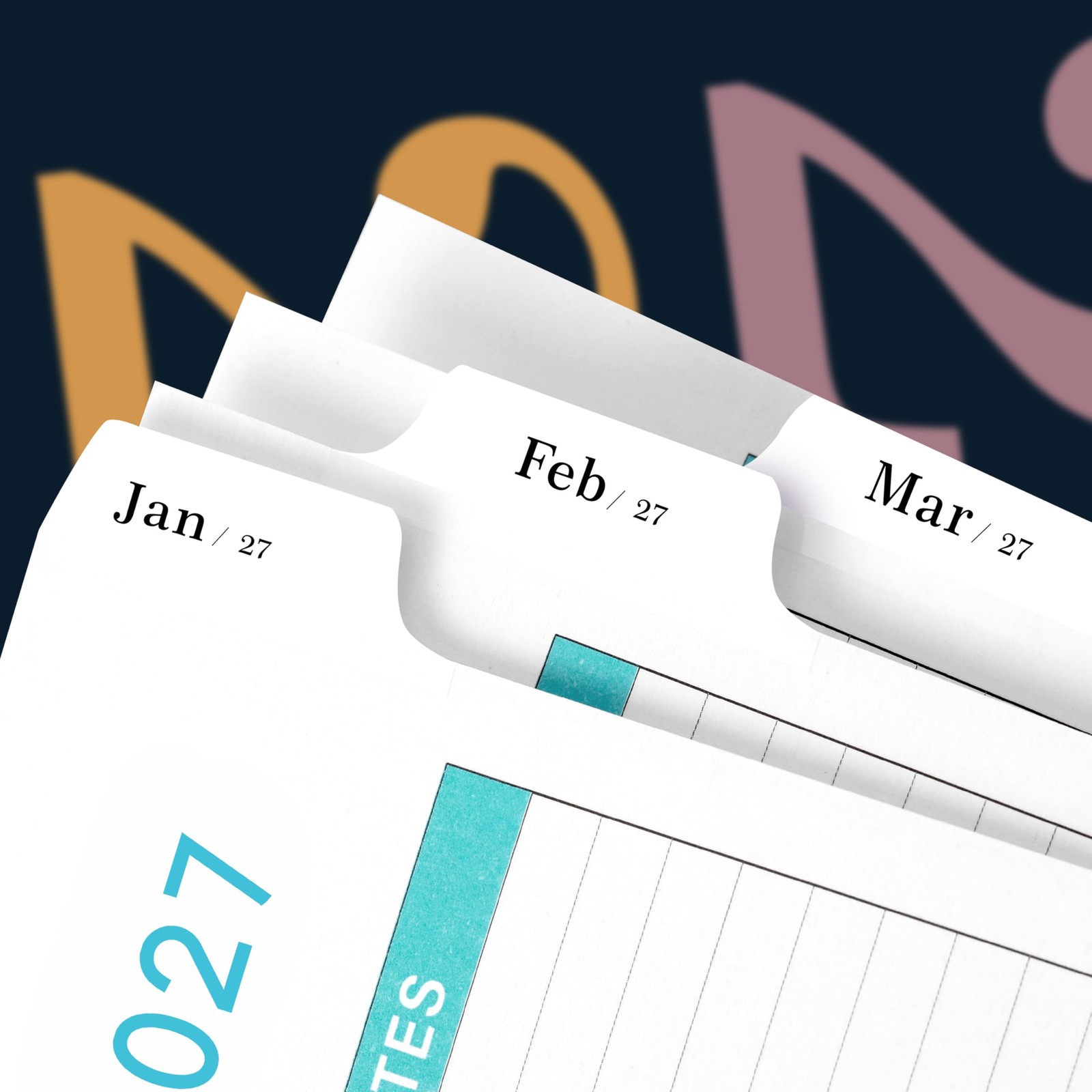 2026-2027 Monthly Planner – from July 2026 Large, Colorful