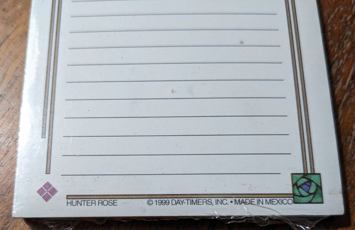 Vintage 1998 ACCO Day-Timer Pocket Sized Designer Note Pads 3×6 2 Pads 24 Sheets