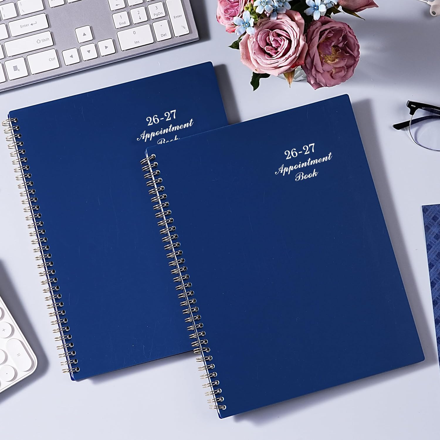 2026-2027 Weekly Appointment Planner 9×11 Hourly Daily Schedule Book Blue