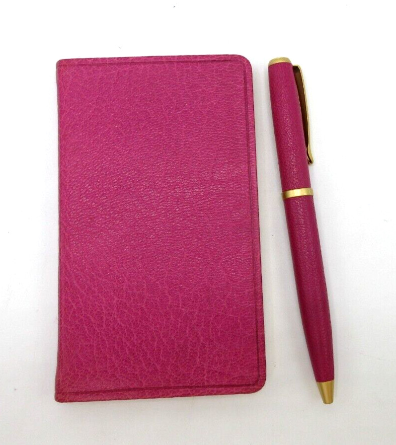 Personal Pocket Notebook Leather Softcover 3×5″ Lined Pages Graphic Image Pink