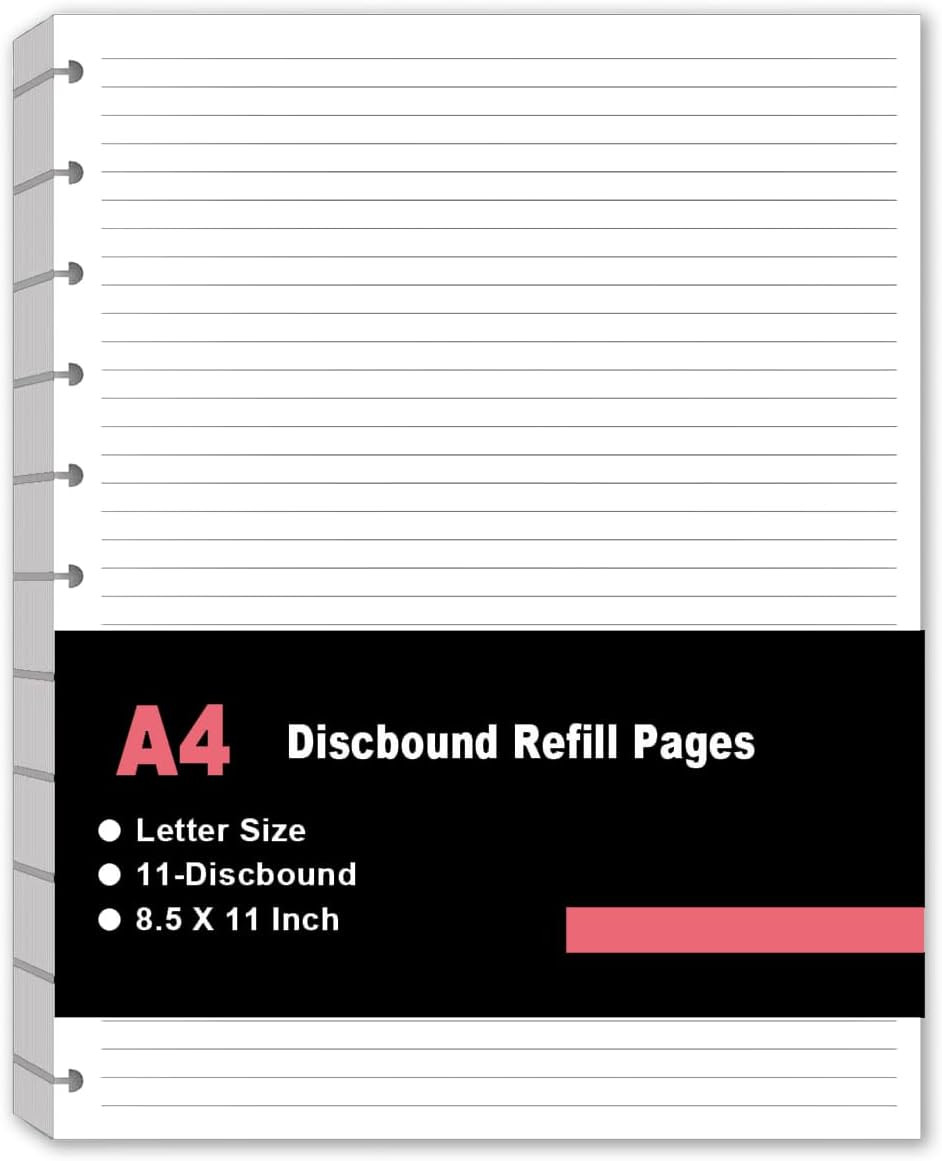 Discbound Lined Refill Paper 100 Sheets Letter Size 11 Disc TUL Staples Arc
