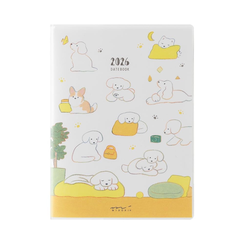DESIGNPHIL MIDORI Planner 2026 A6 Weekly Dog Pattern