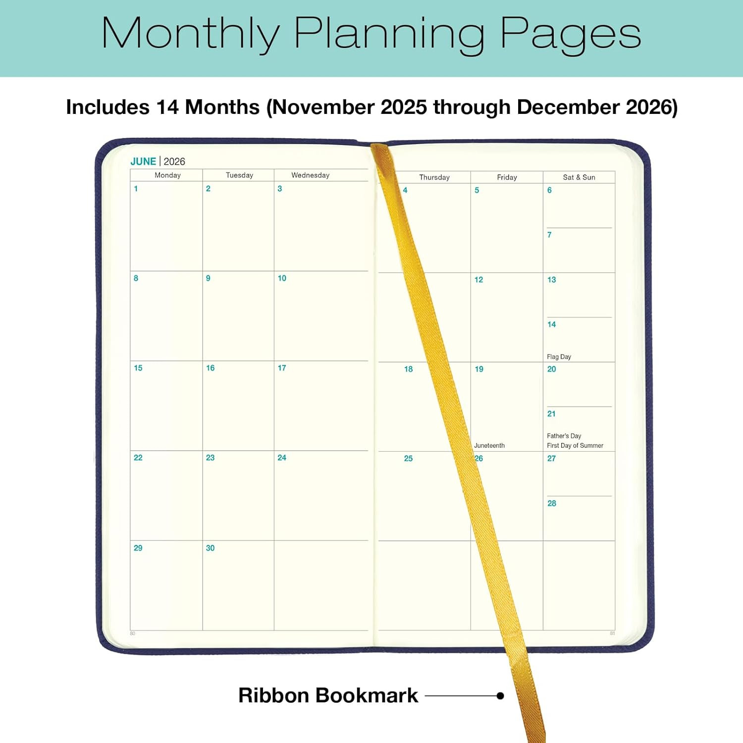 2026 Textured Cover Weekly Monthly Pocket Planner/Pocket Calendar, 6.75″x3.4″: 1