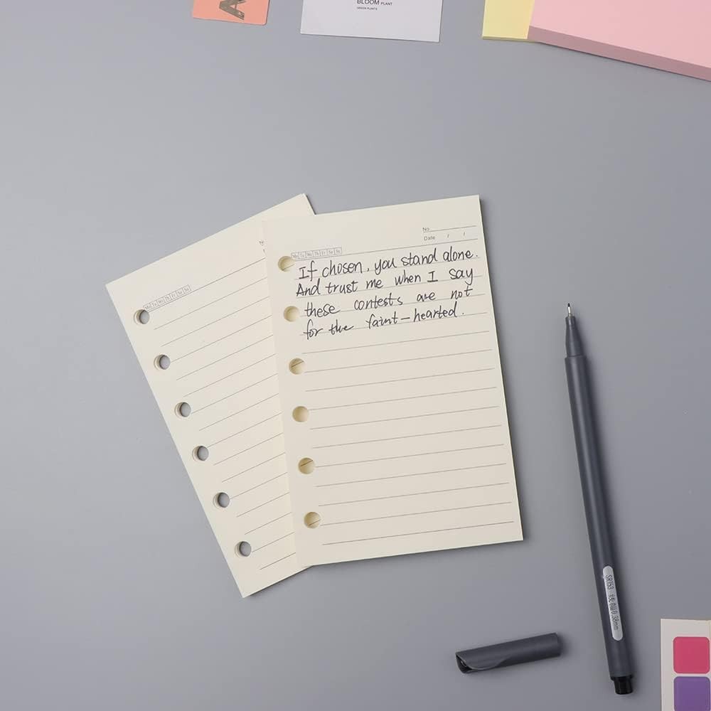 A7 Lined Refill Paper 3 Pack Loose Leaf 6-Hole Filler Refills