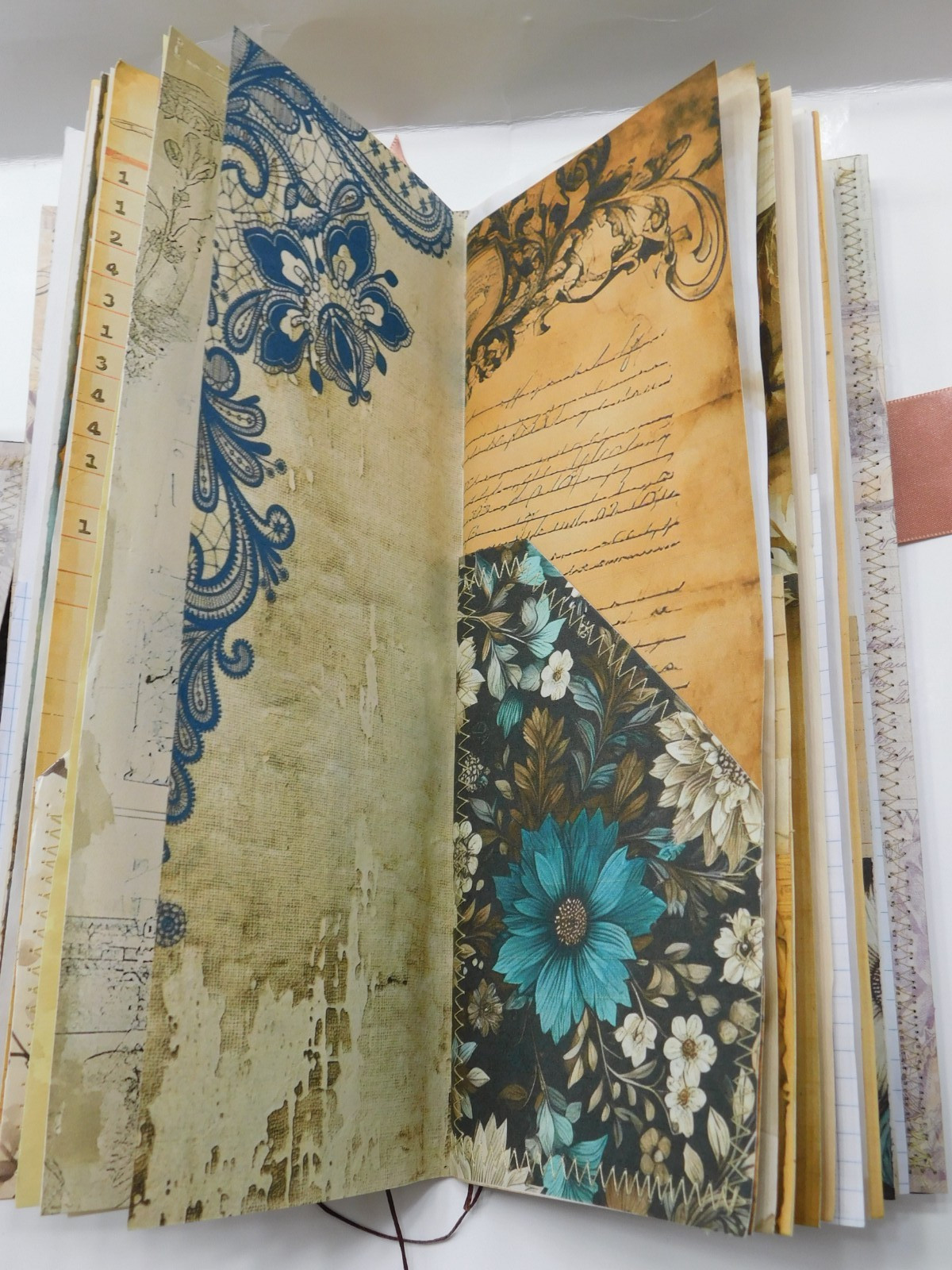 Tall Junk Journal Blank Diary Travelers Notebook 116 Page Vintage Style K