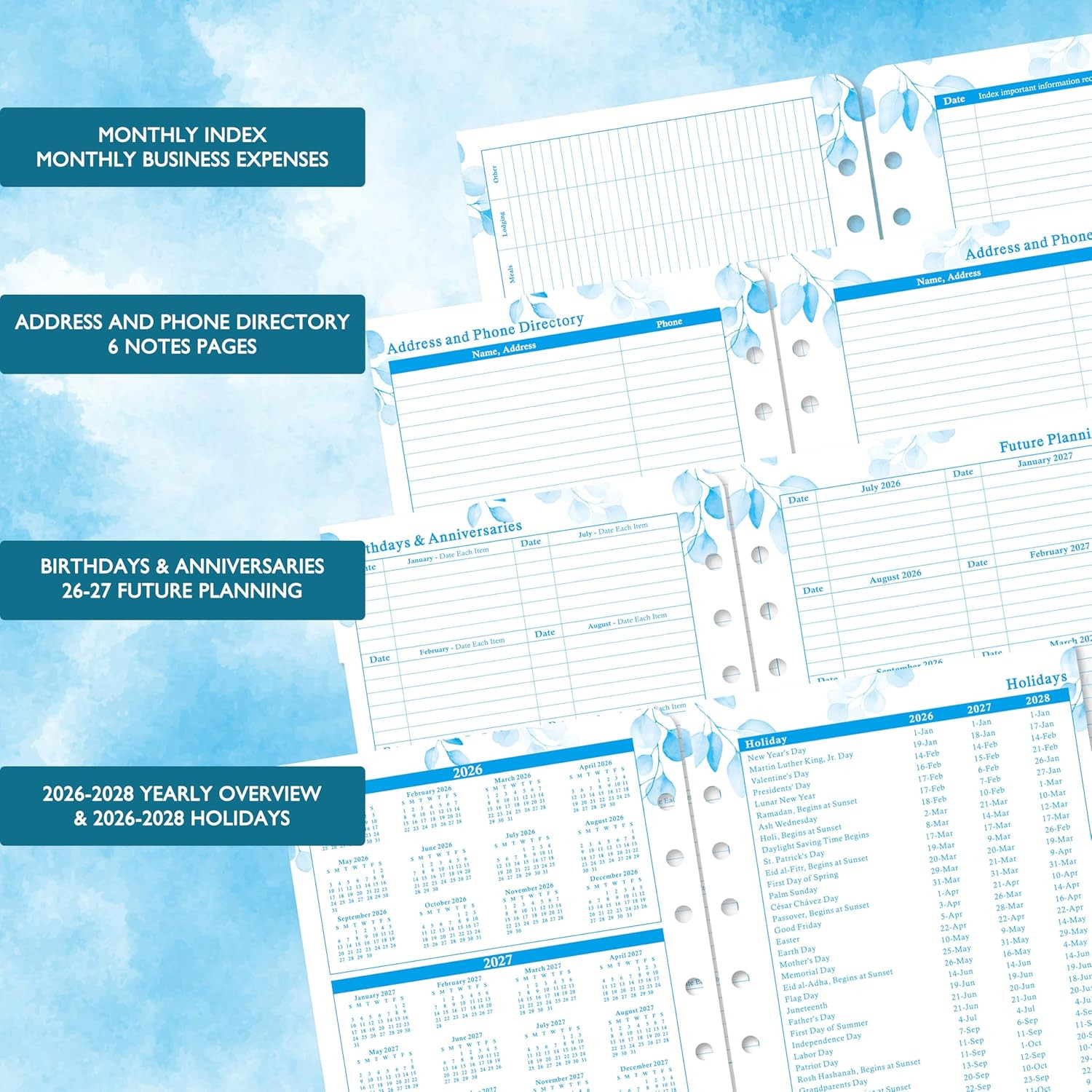 Planner Refills 2026-2027 – July 2026 – June 2027, 2026-2027 Planner Refills, Tw