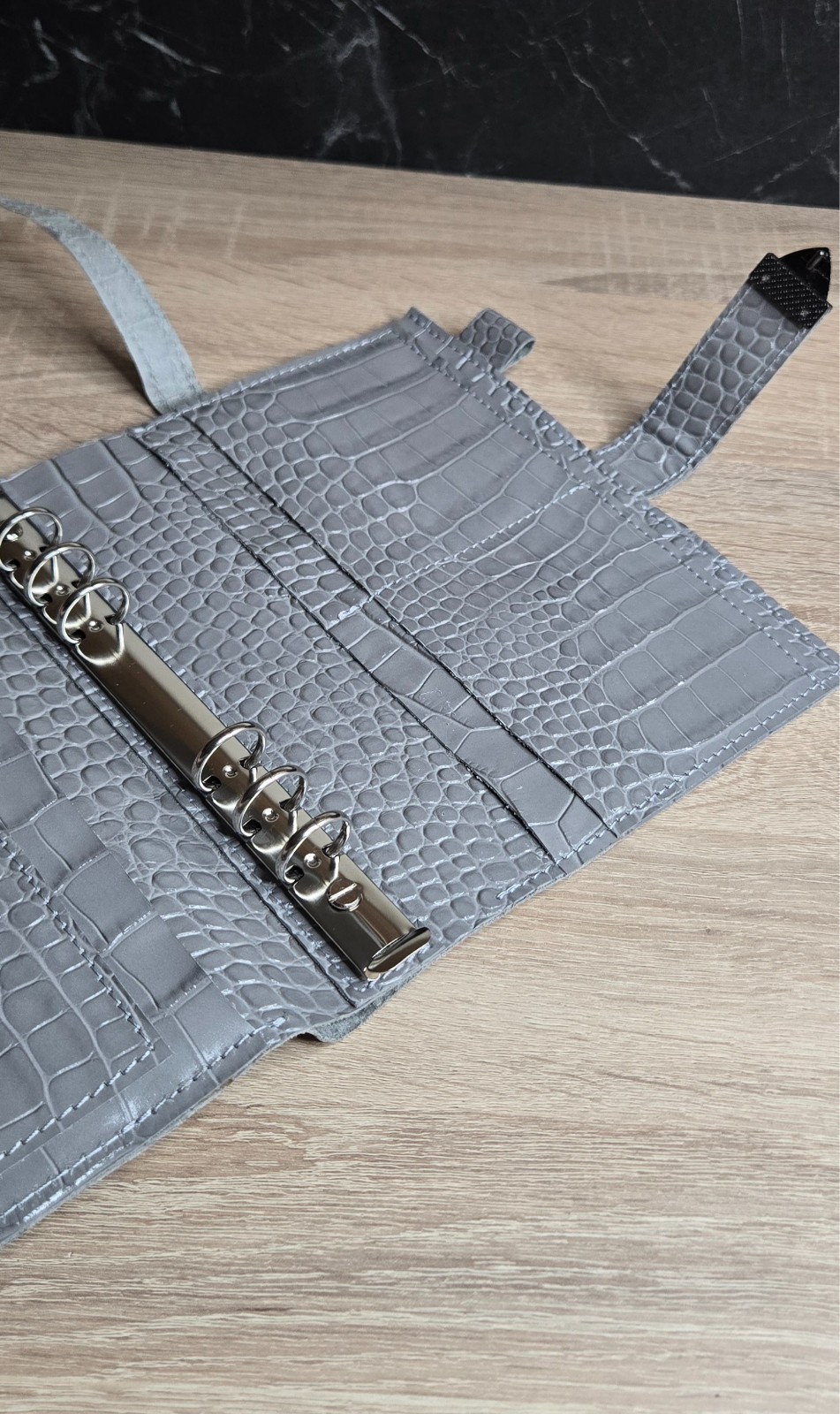 Grey Leather Cover planner A5 – Oops Shop just cover with binder