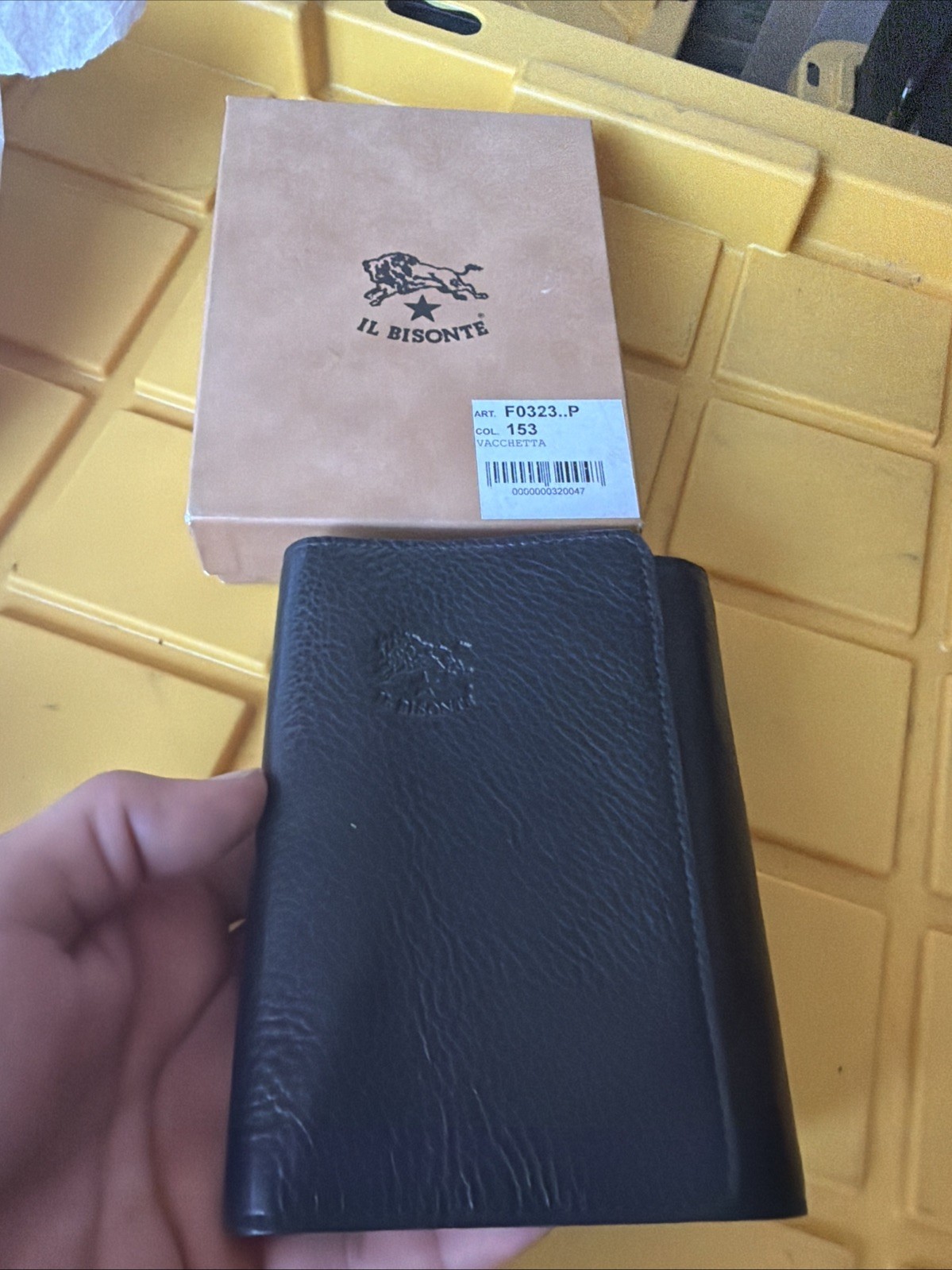 IL BISONTE Leather Planner/Organizer Binder w/ Zipper Pocket, Italy 🔥
