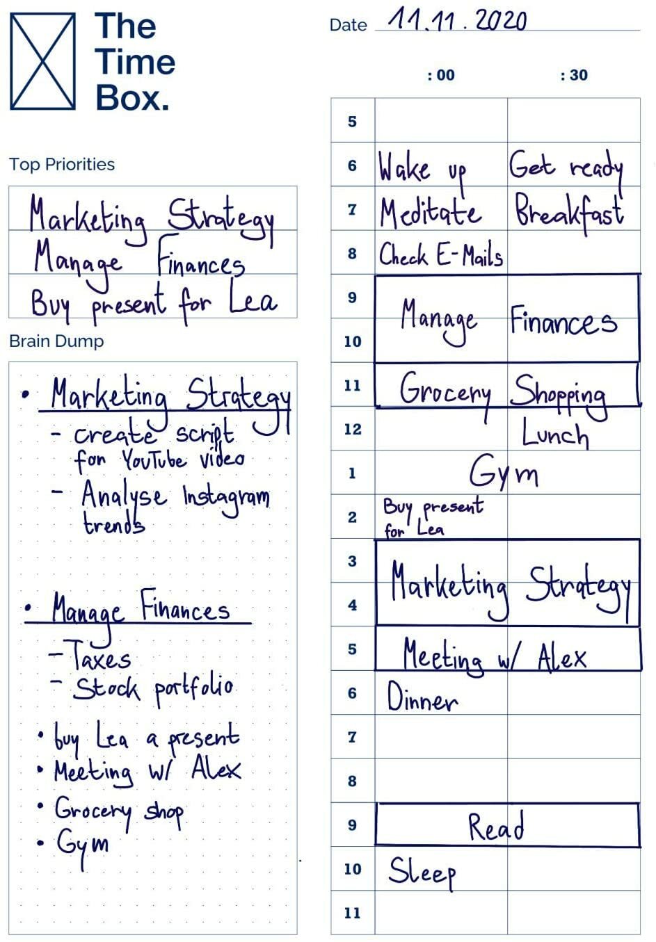 The Time Box Daily To Do List 2026 PDF File Only – Instant Email Delivery