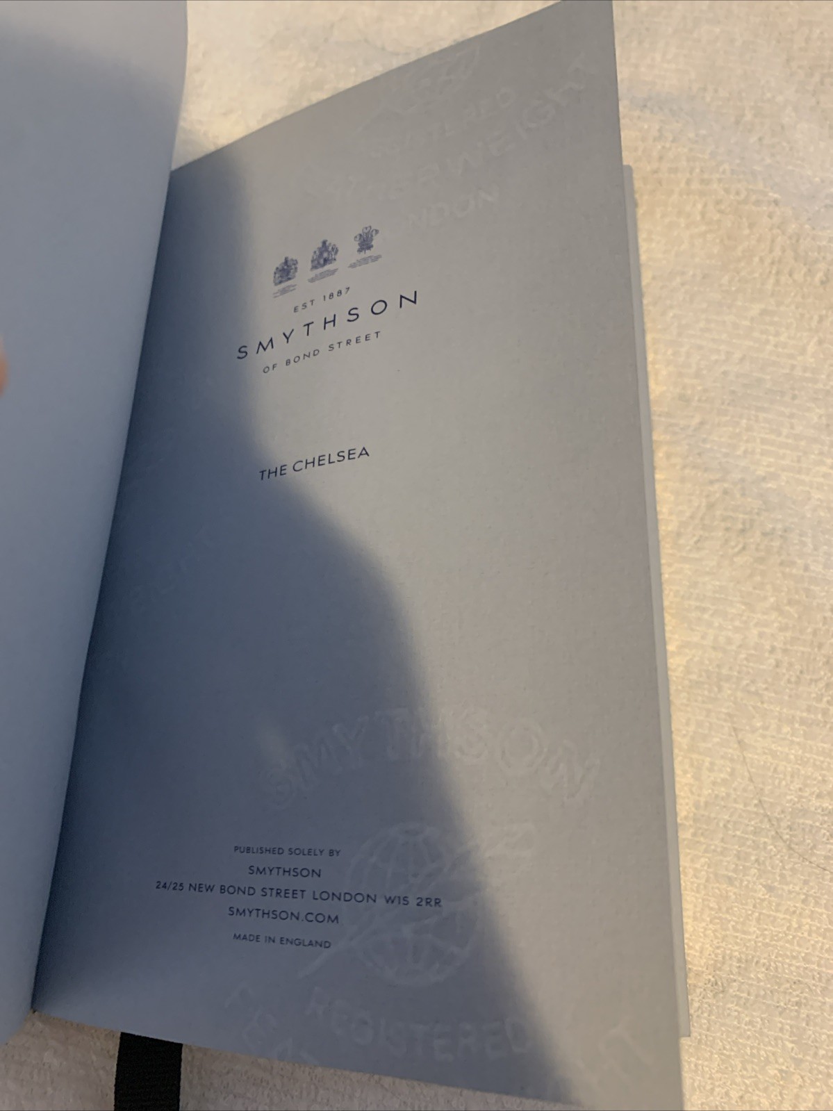 Smythson of Bond Street Featherweight Pocket Notebook AMERICAN EXPRESS PLATINUM