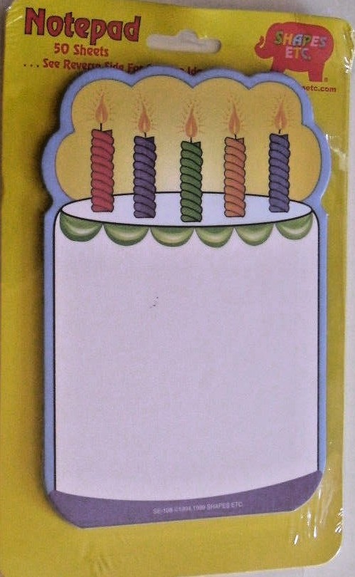 2 NOTE PADS 50 SHEETS OF PAPER SIZE 7″ X 4 3/4″ NOTEPAD CANDLES 100 TOTAL SHEETS