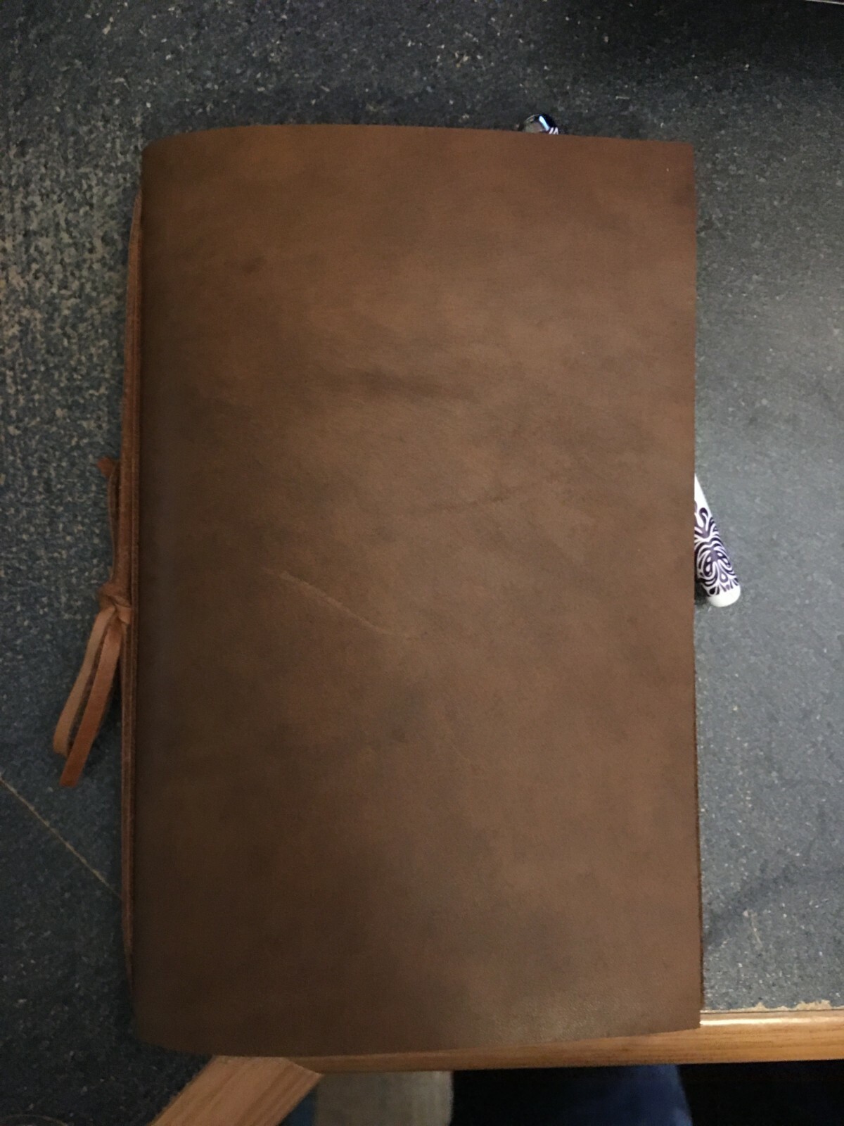 Genuine handmade Leather Prayer Journal w/ pen – the Woman God Sees, KJV or ESV