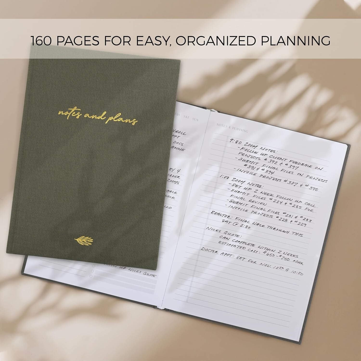 Aesthetic Daily Planner And Notebook With Hourly Schedule 9.25″L x 6.5″W