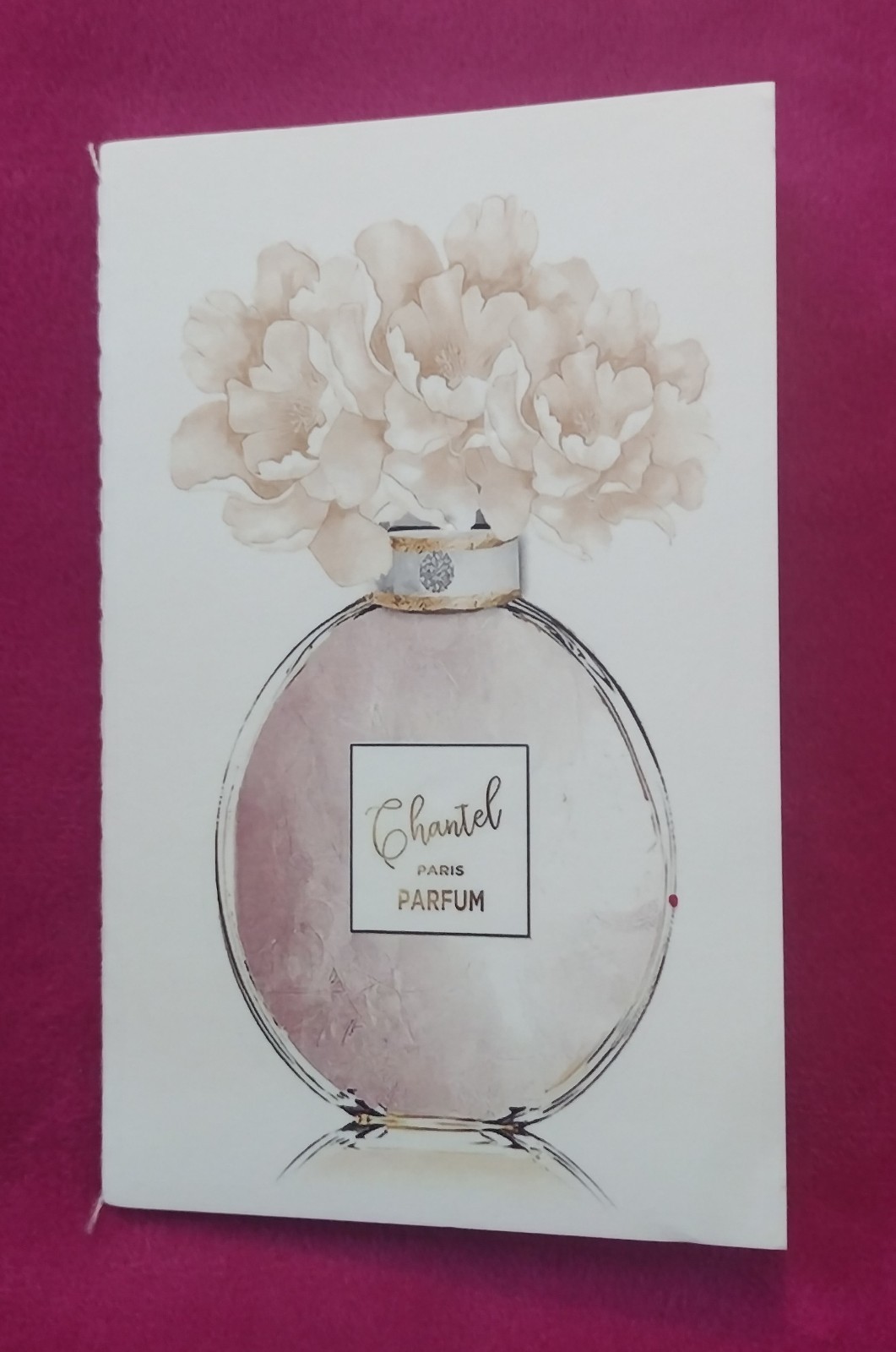 Handmade Designer Perfume Bottle Travel Pocket Size 16 Page Notebook Journal
