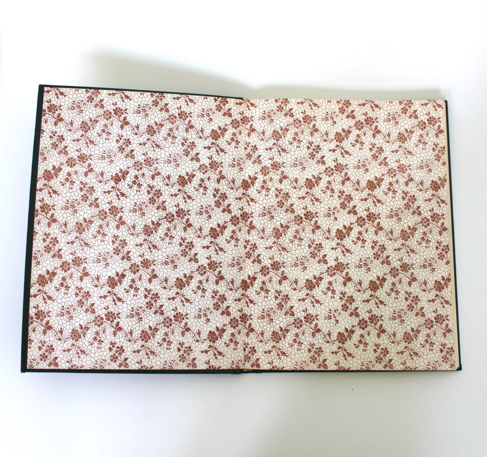 Vtg Hardcover Blank Journal Unlined Peebles Press Unruled Sketch Gold Green