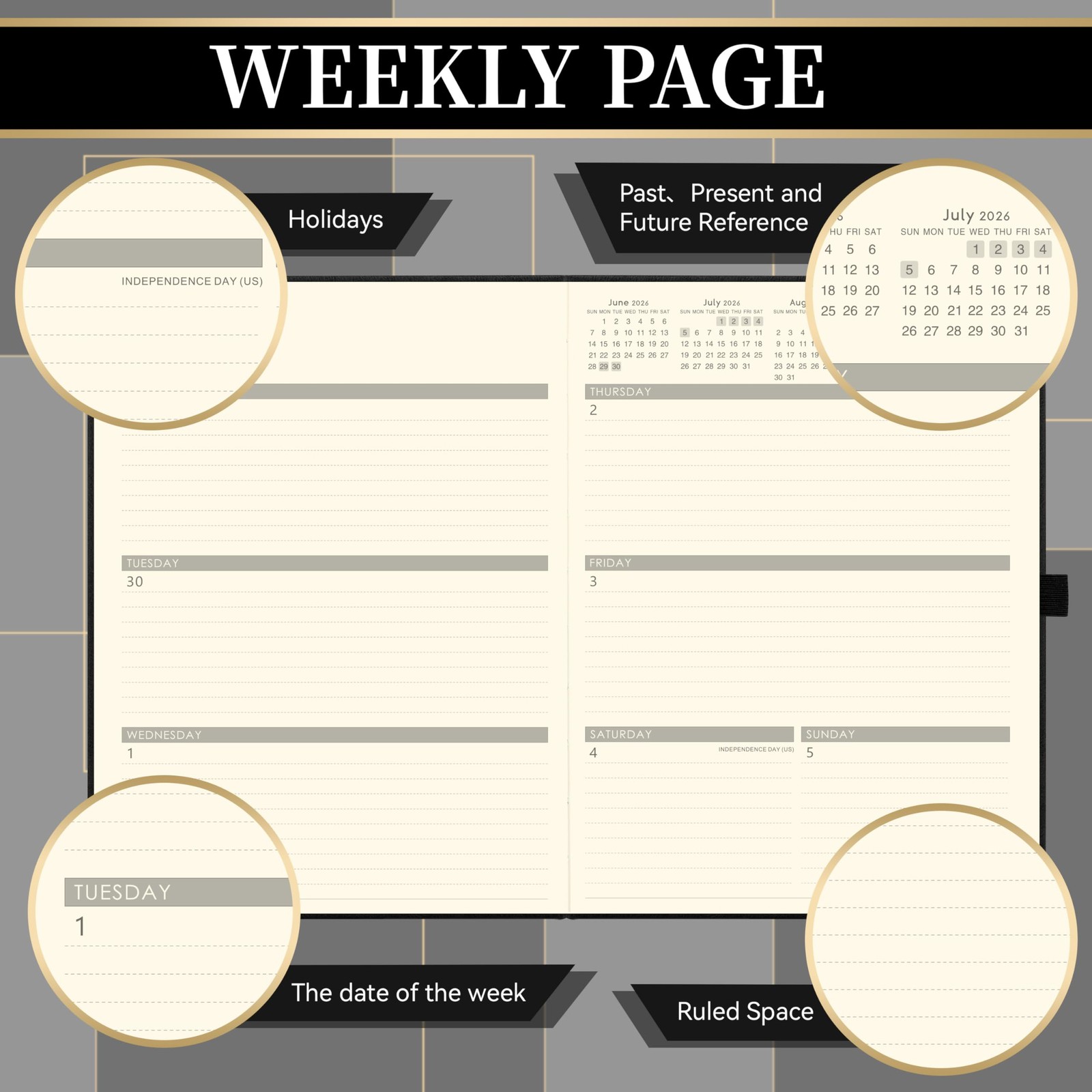 2026-2027 Planner – Weekly and Monthly Planner 2026-2027, Jul.2026 – Jun.2027…