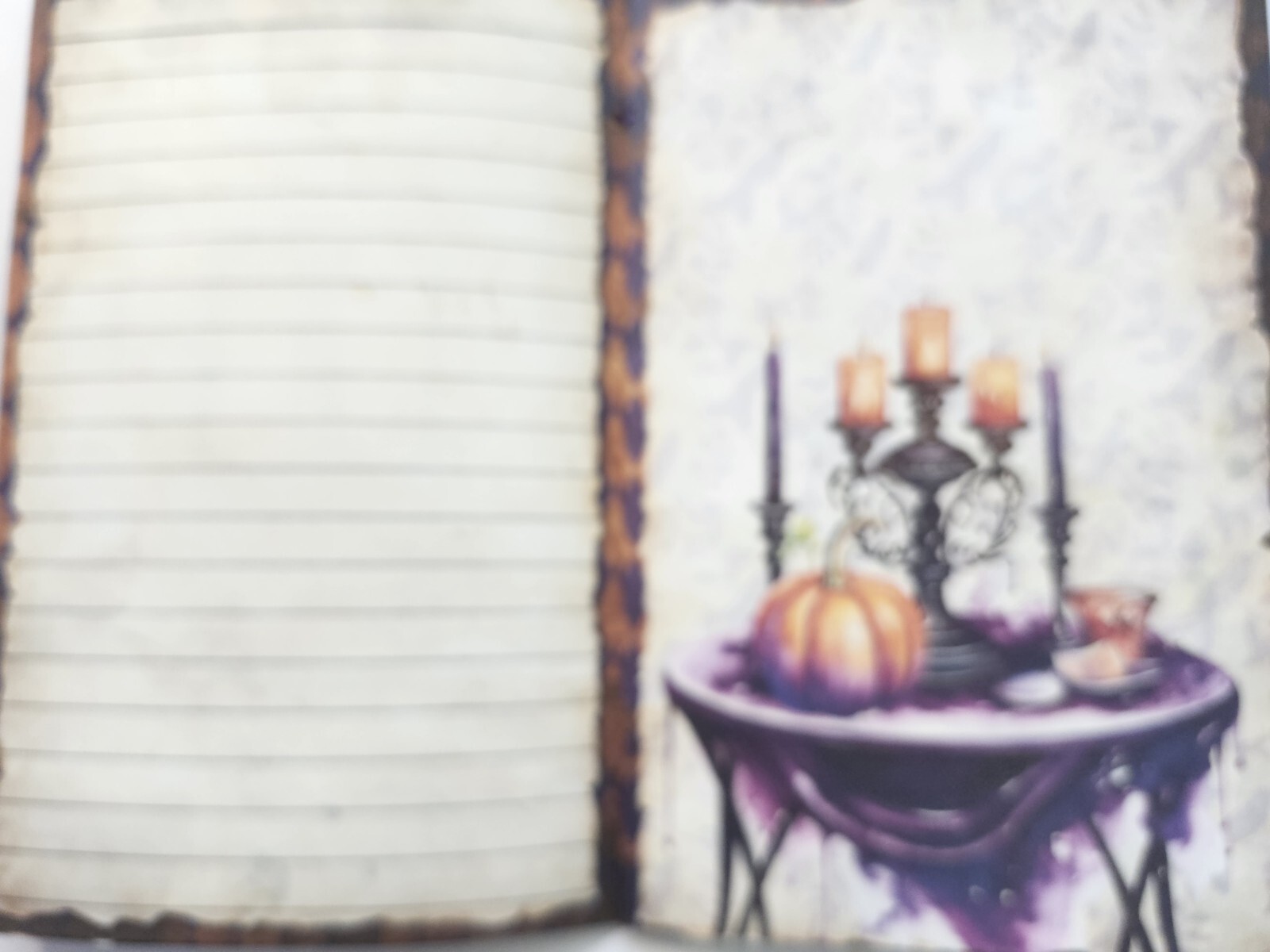 Junk Journal Booklet “VINTAGE HALLOWEEN” HANDMADE Cards, Pockets, LG 9X6 40PGS