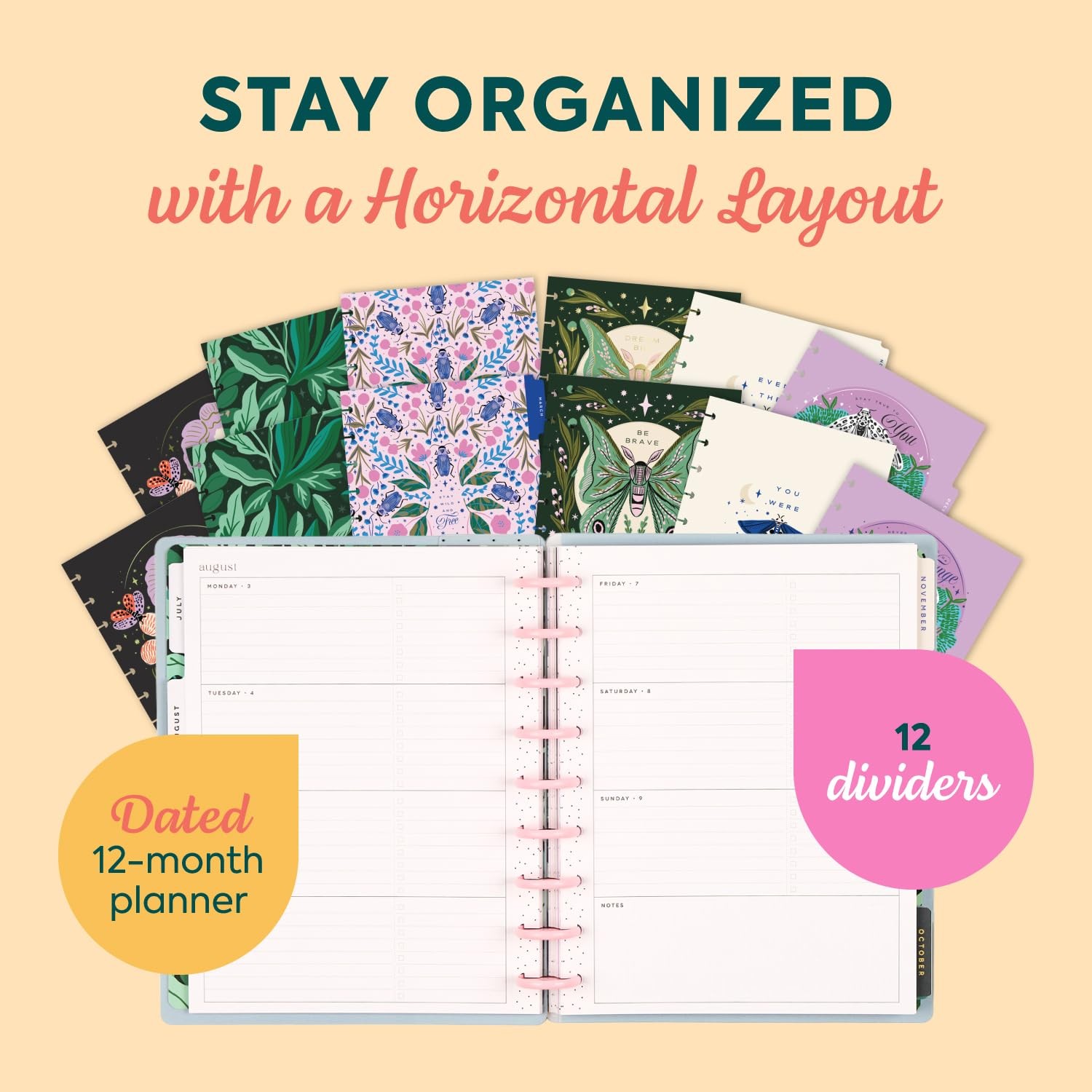 Happy Planner Disc-Bound Planner July 2026–June 2027, Includes 3 Extra Months…