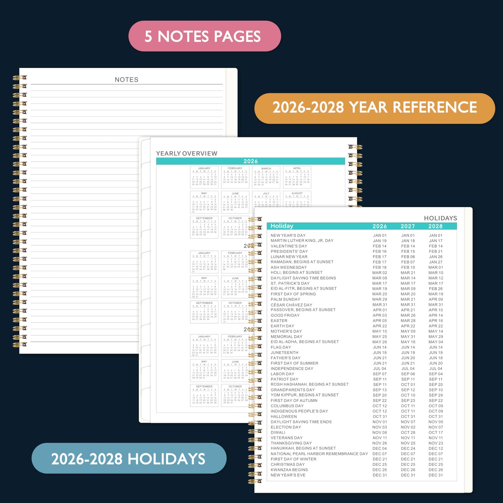2026-2027 Monthly Planner – from July 2026 Large, Colorful