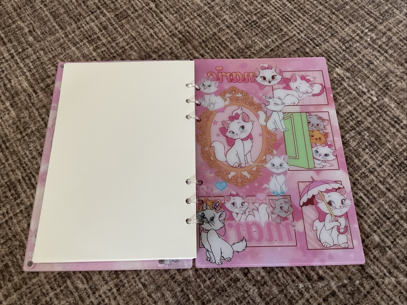 A5 Marie The Cat Shaker Notebook With Plain Pages