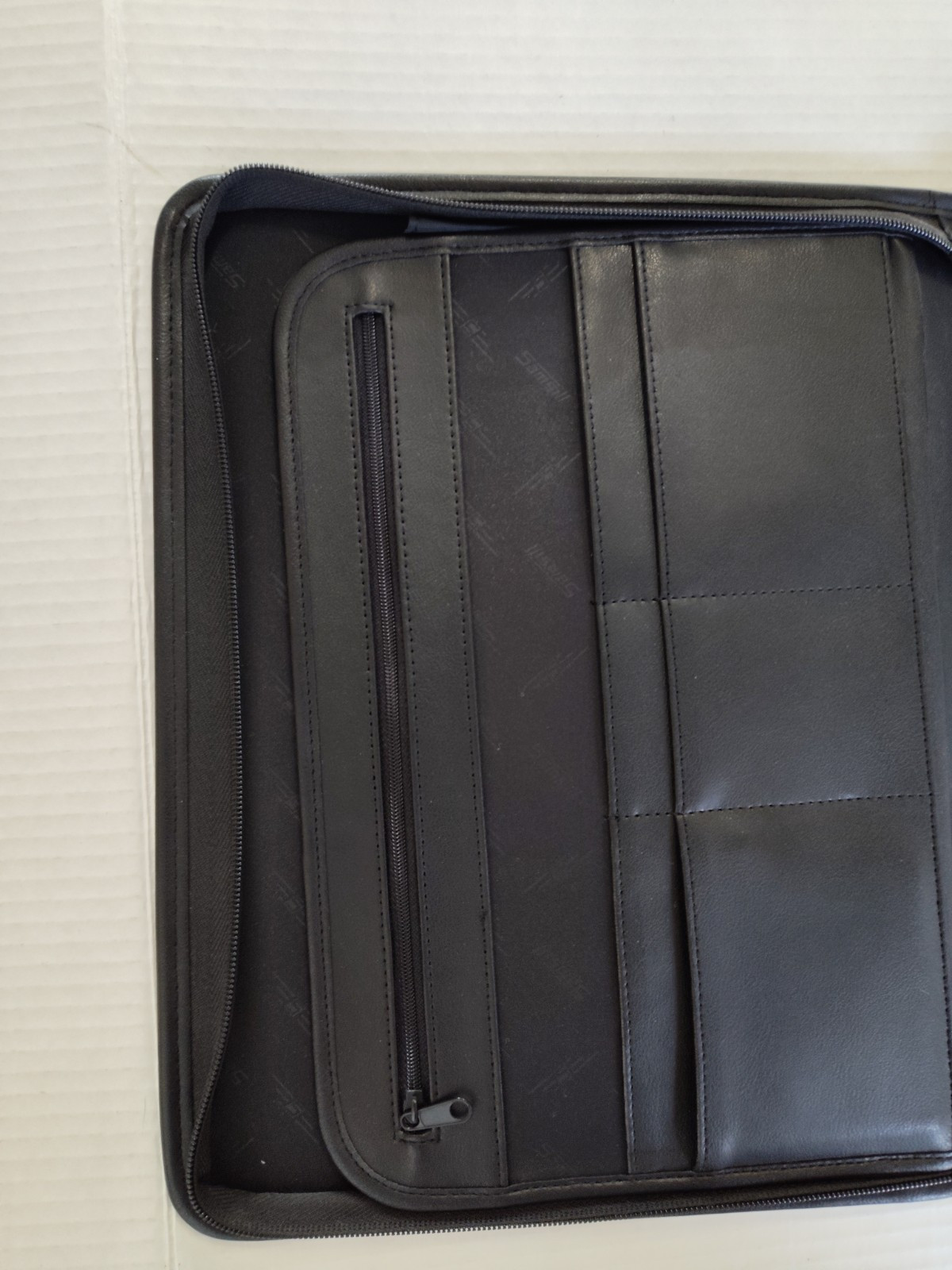 Samsill Black Zip Around Portfolio Zippered Pockets Card Holders Organizer#70820
