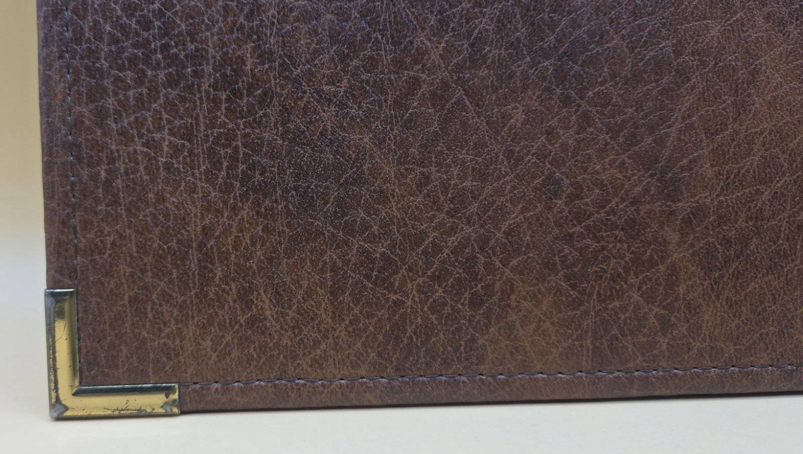 VINTAGE Executive ScanCard Systems Organizer Brown Leather Binder 12.25″x9.25″