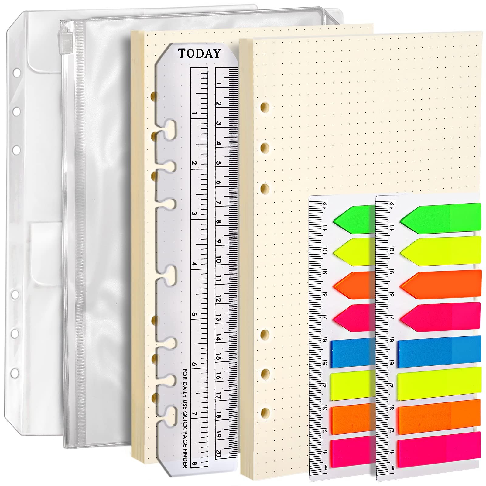 LEOBRO A5 Paper, Dotted Paper for Binder, Planner Inserts, with Off-White