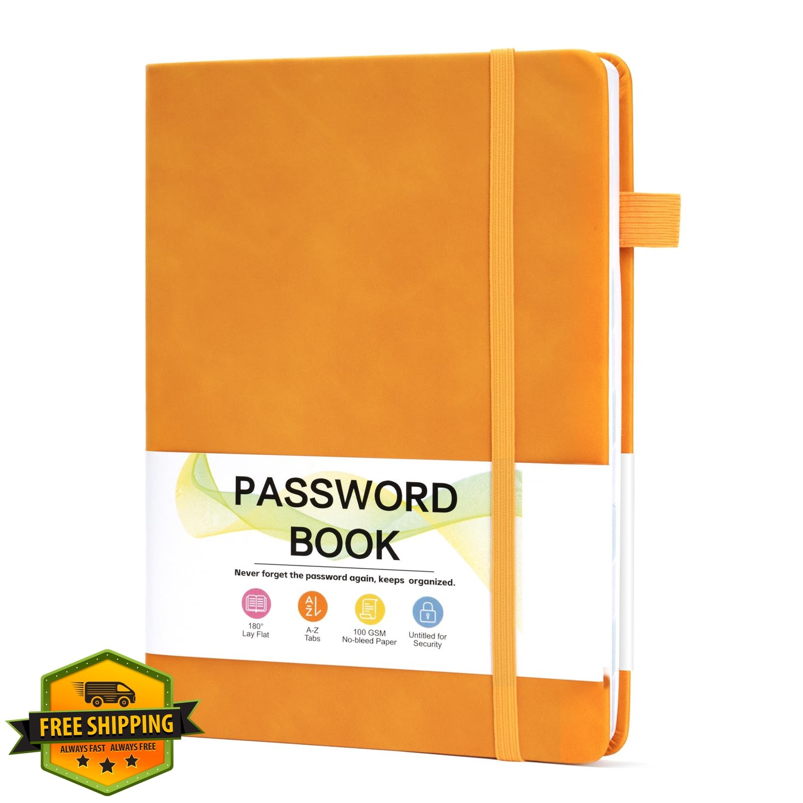 MOSA BEAR Orange Password Book Medium