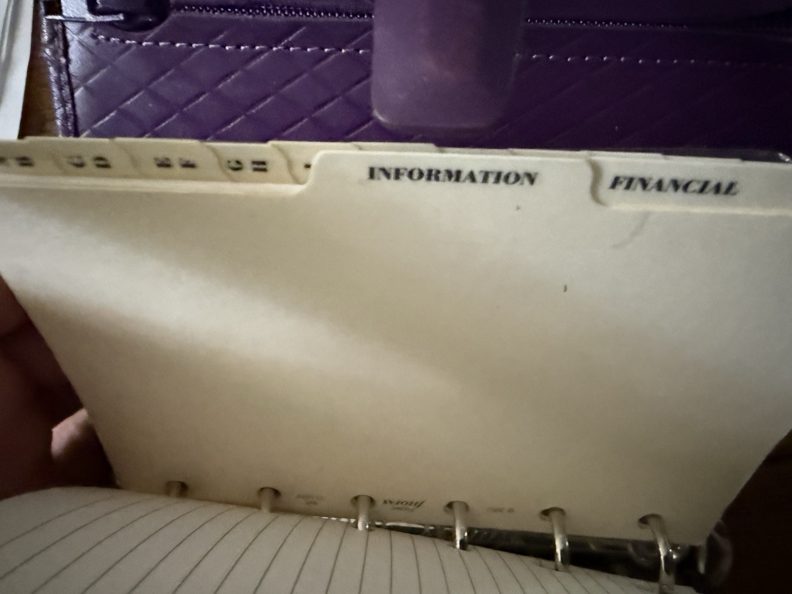 Filofax Pocket Adelphi Deluxe Smooth Leather Purple Planner Organizer Vintage
