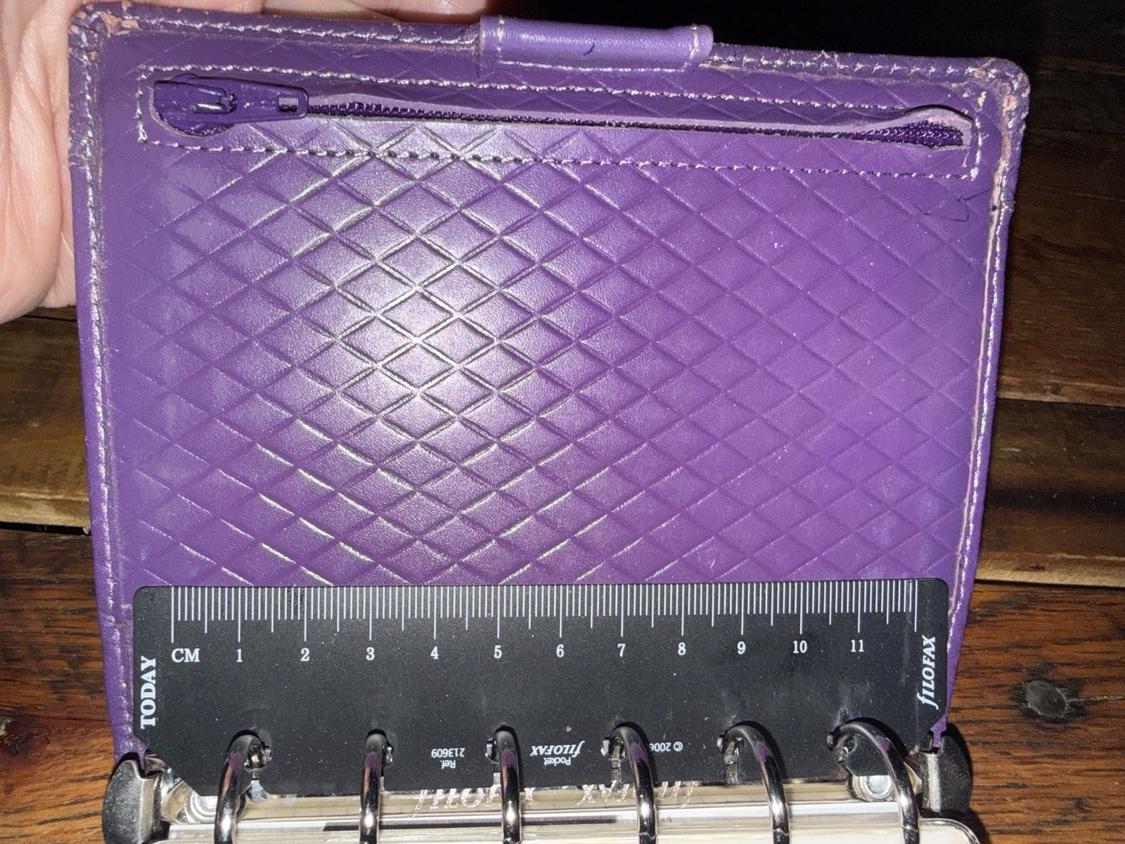 Filofax Pocket Adelphi Deluxe Smooth Leather Purple Planner Organizer Vintage