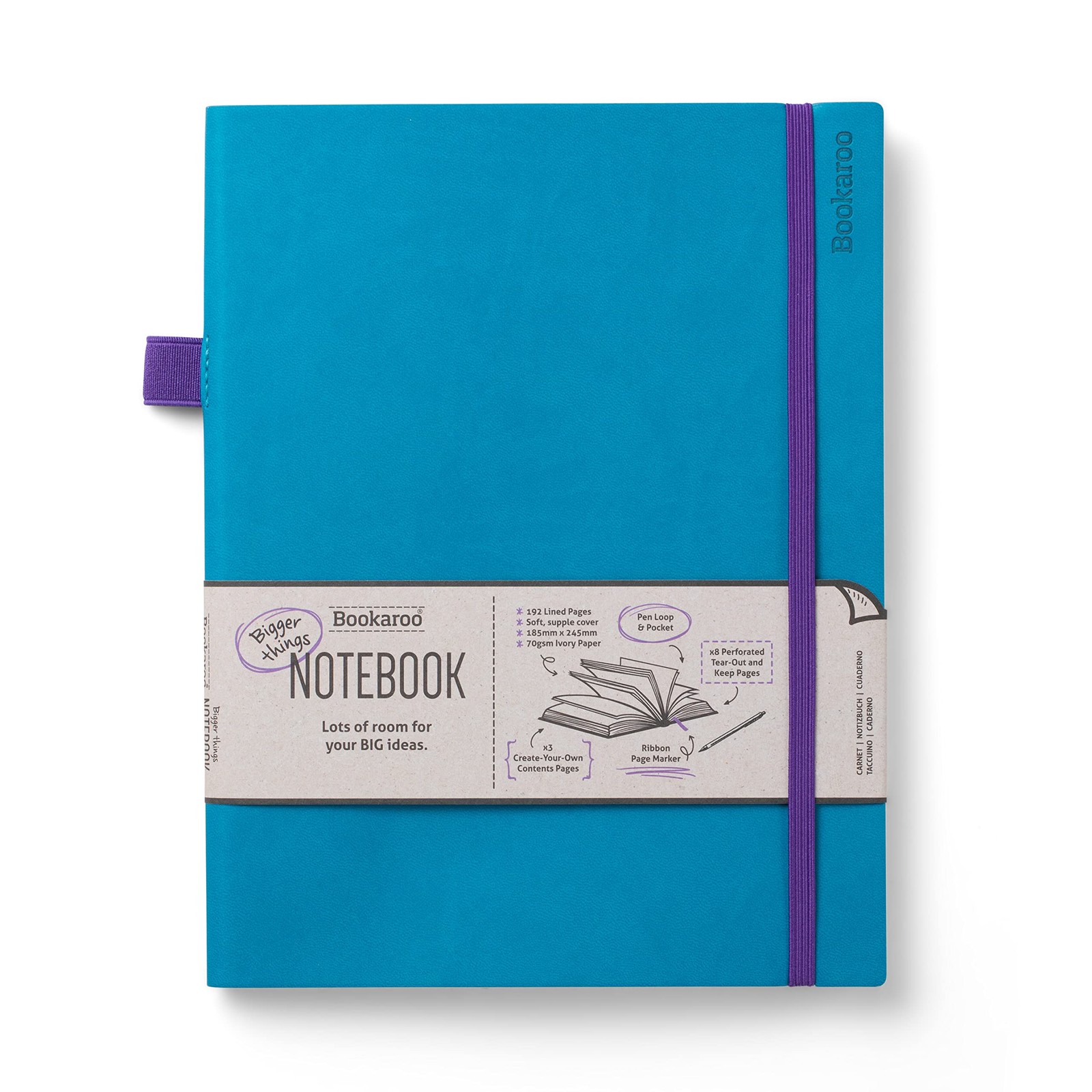 IF Bookaroo Bigger Things Notebook Journal – Turquoise
