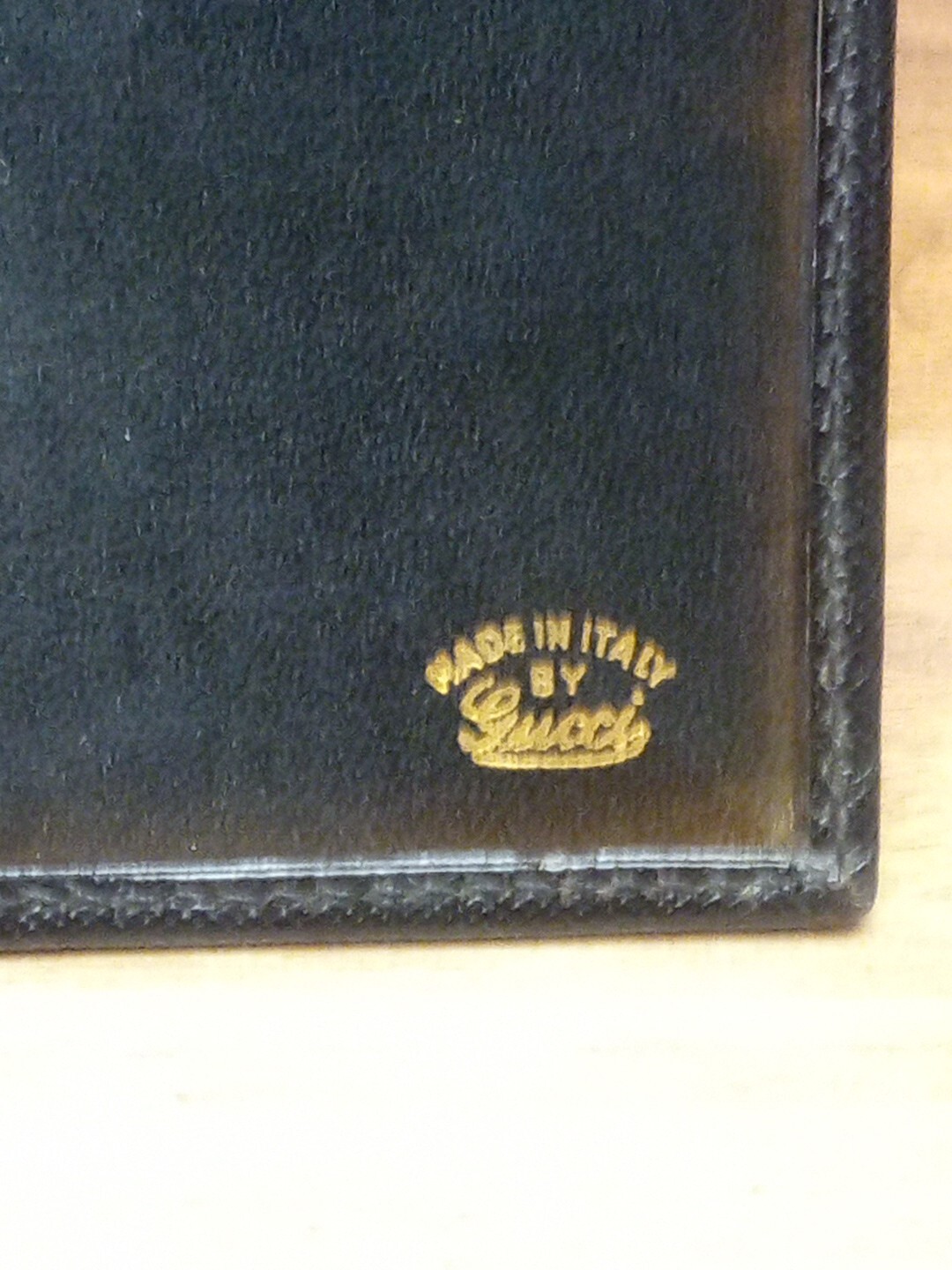 Authentic Vintage GUCCI Black Leather Notebook Address Book PLEASE READ DESCRIPT