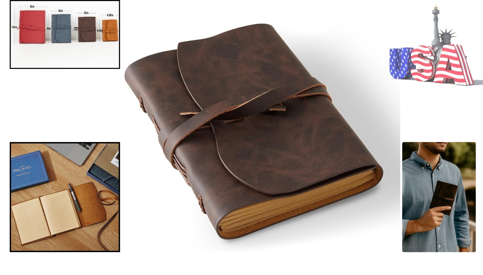 Retro Leather Journal Notepad 4.8×6.5 – Vintage Craftsmanship for Daily Use