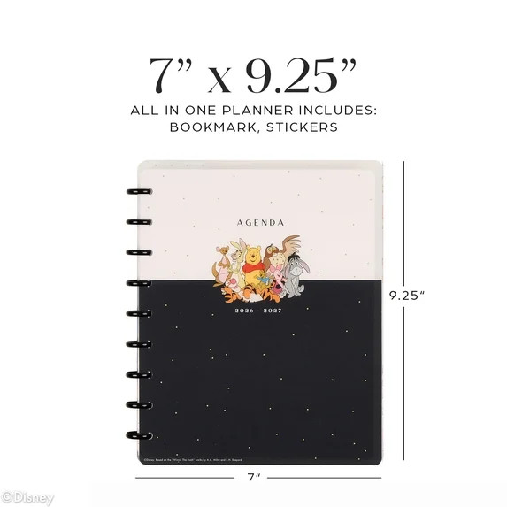 Planner Disney Pooh & Company Monthly Weekly Planner April 2026 to June 2027,