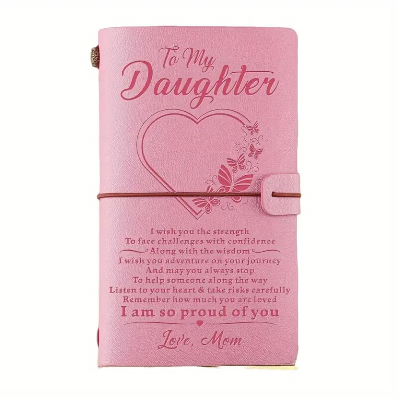 Vintage Leather Journal: 136 Sheets, Inspirational Gift from Mom to Daughter