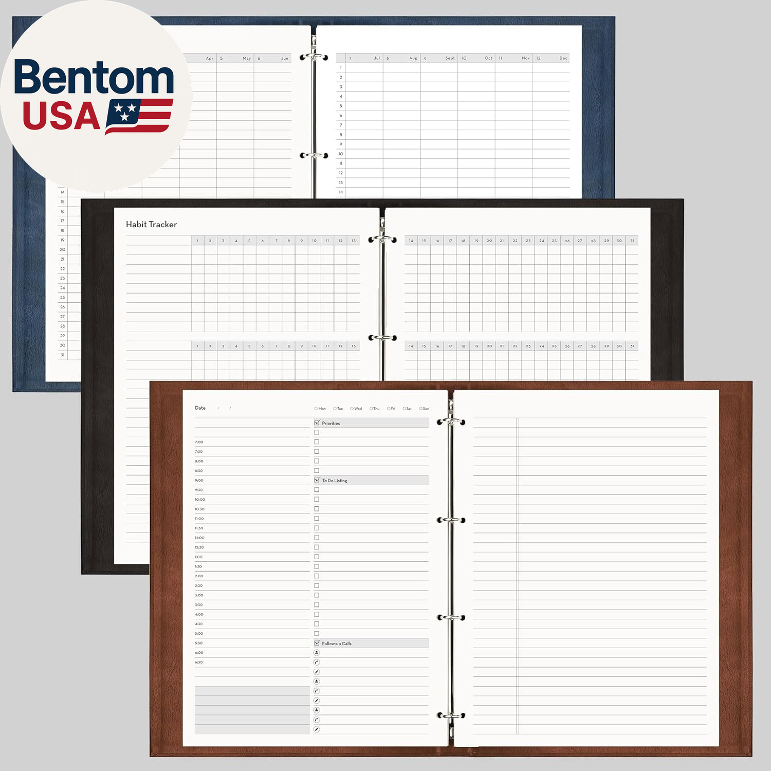 Undated Daily Planner – A4 Large to Do List Notebook Appointment Book for Produc