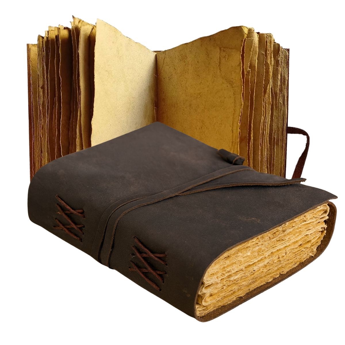 Leather Journal10x13–Handmade Deckle Edge Diary,200 Page|Large Writing Notebook