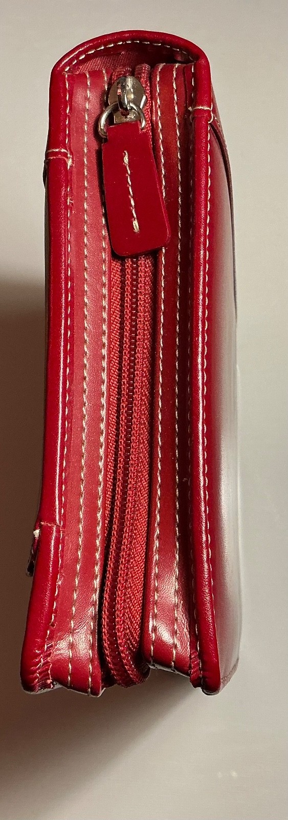 Filofax Cuban Zip Personal Organizer in Beautiful Red Italian Leather – RARE