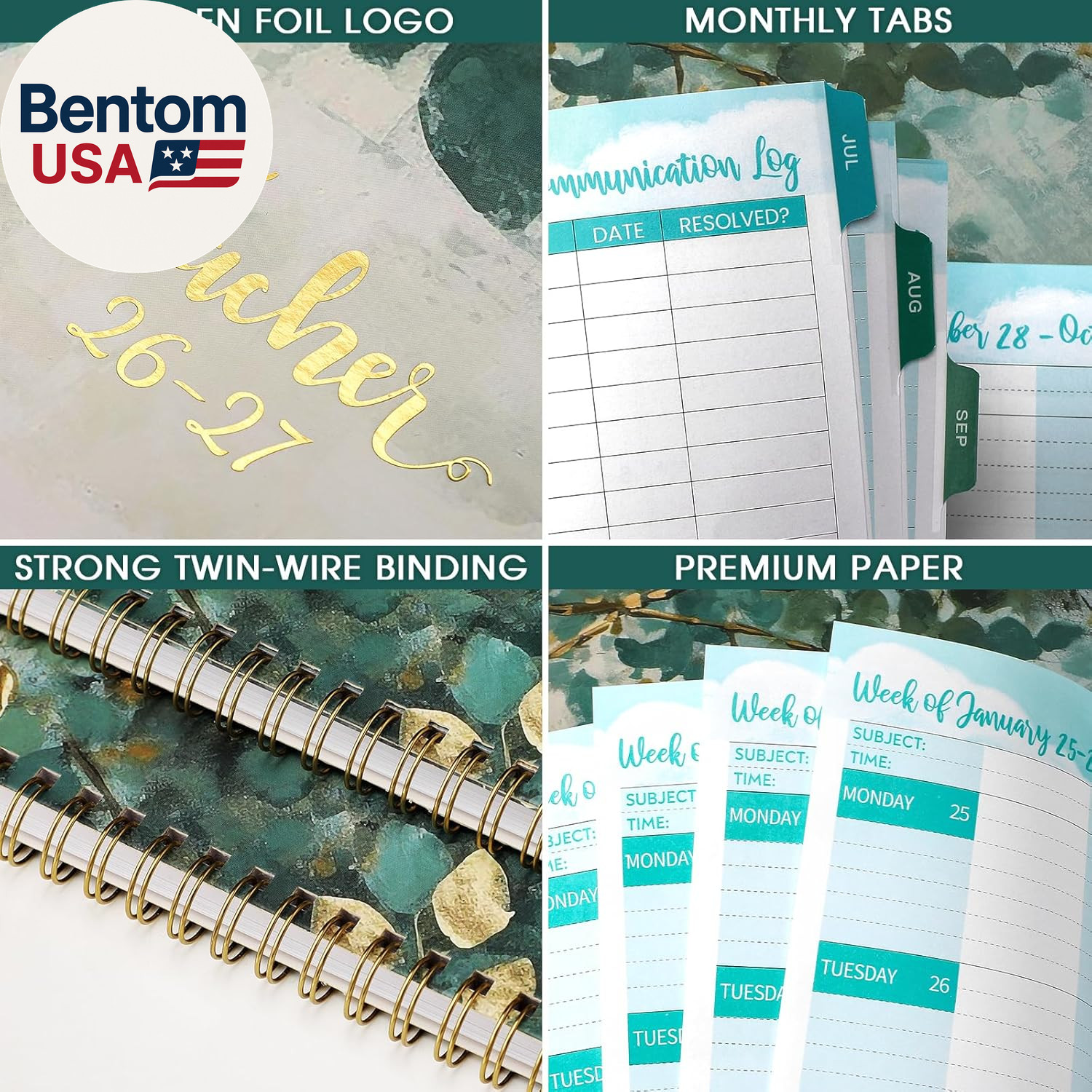 Teacher Planner 2026-2027 – Teacher Lesson Planner, July 2026 – June 2027, 8.5″