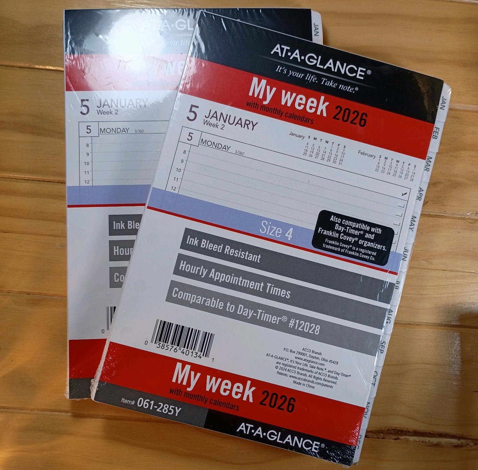 2X AT-A-GLANCE My Week 2026 Zise 4 With Monthly Calendars Item #061-285Y
