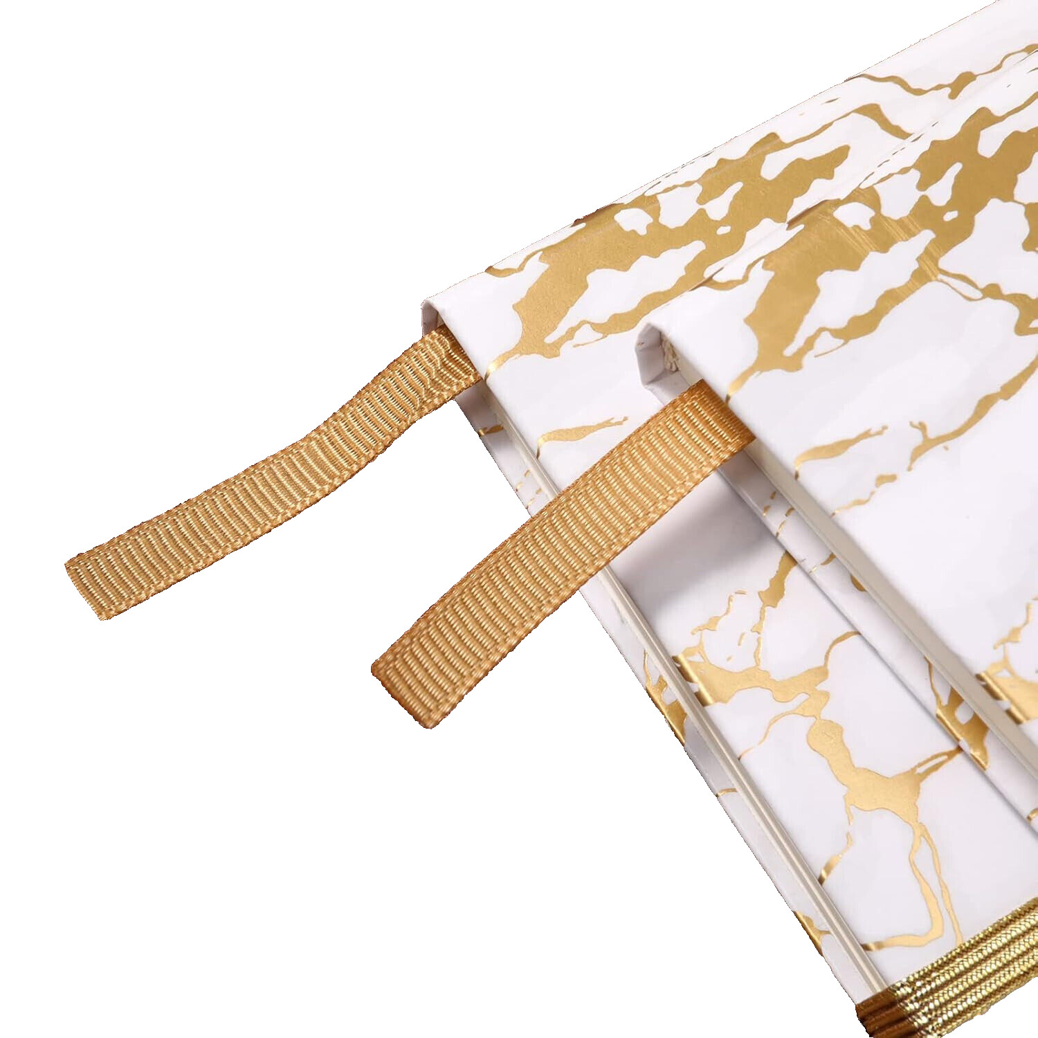 4 PK A6 Line Journal Notebooks White Gold Trim 6.2×4 Premium Thick Paper 78 Page