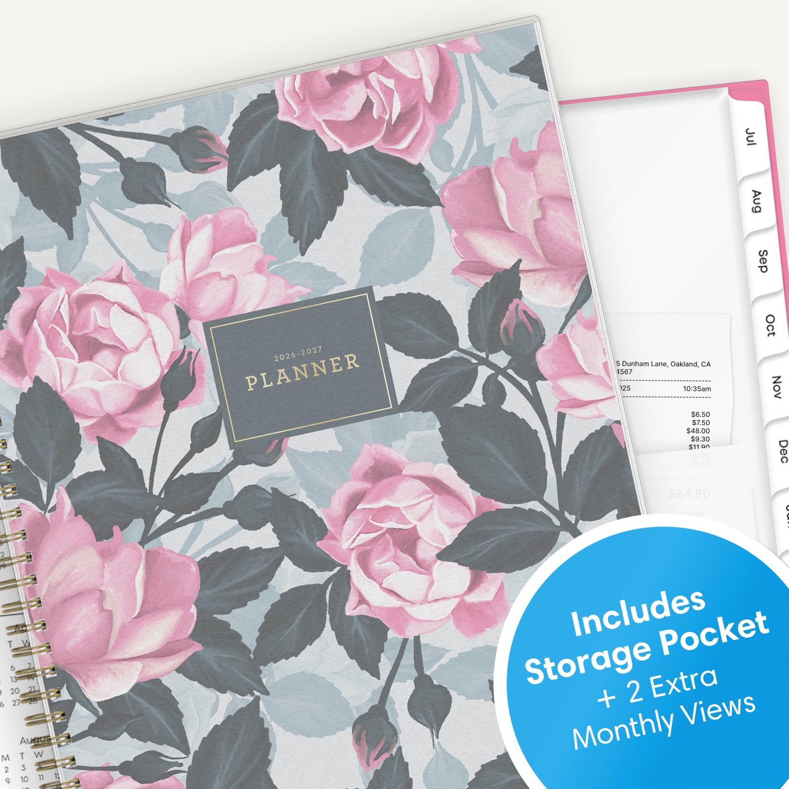 Academic Planner 2026 2027 Weekly Monthly July June 8.5×11 Flexible Cover Wirebo