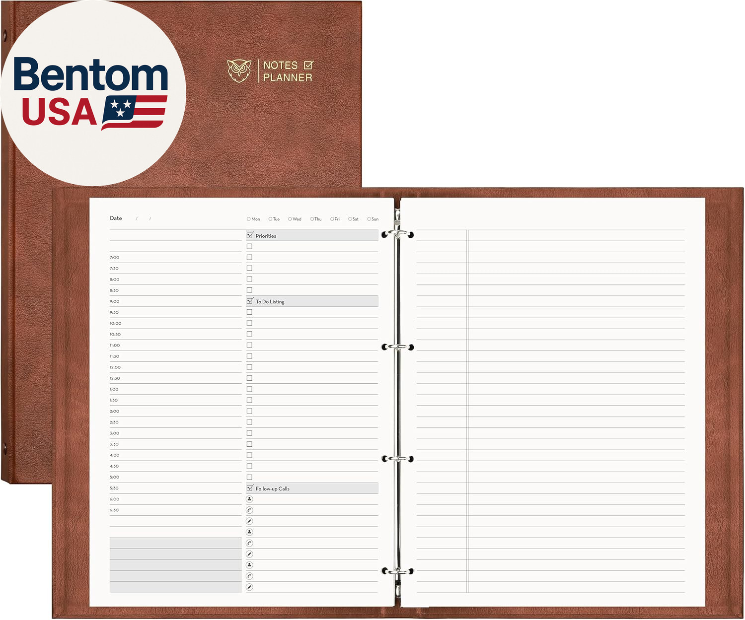 Undated Daily Planner – A4 Large to Do List Notebook Appointment Book for Produc