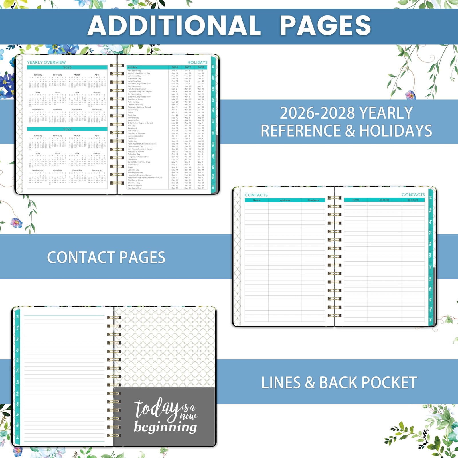 Planner 2026-2027 – 6.5″ x 8″, JUL. 2026 – JUN. 2027, Weekly & Monthly Planne…