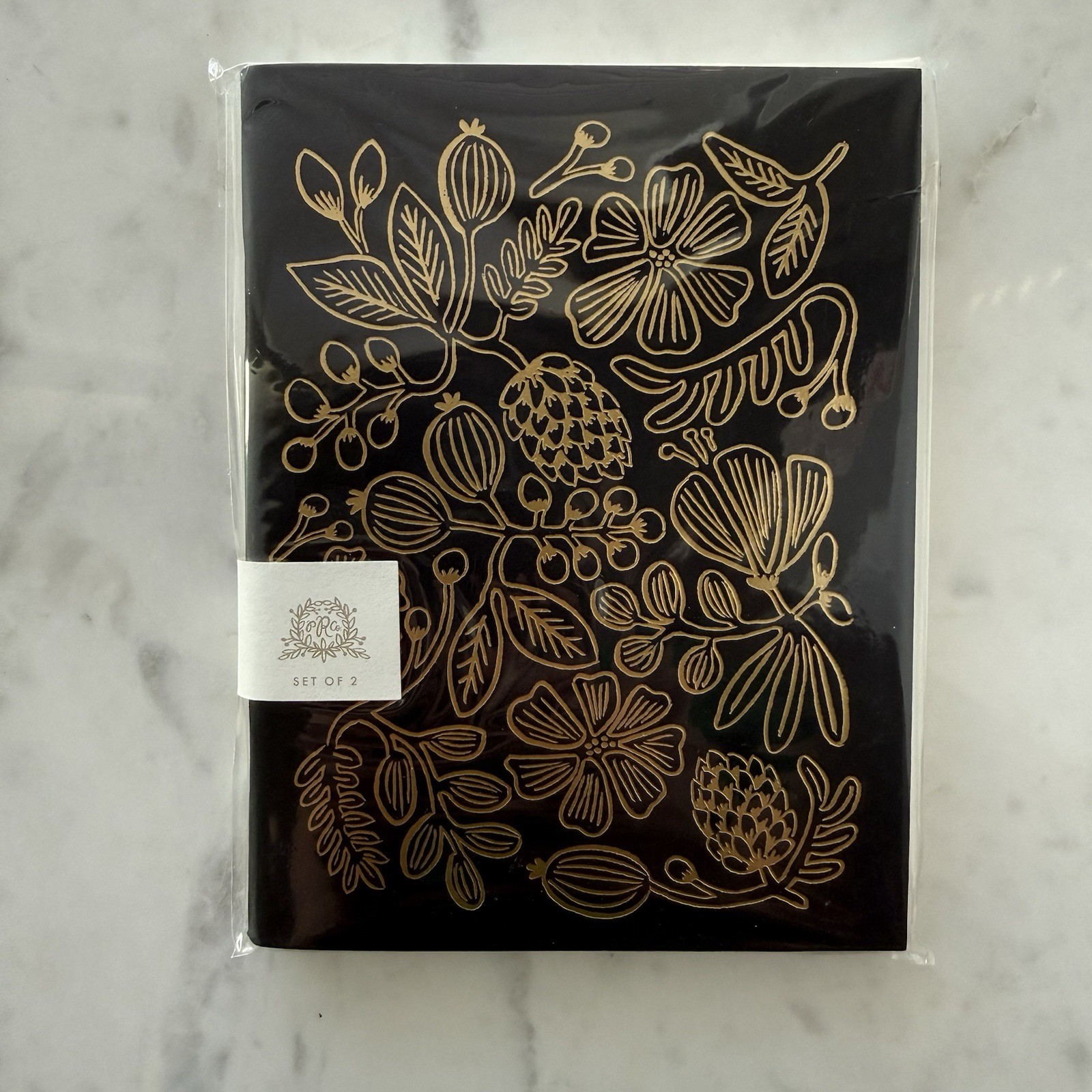 Rifle Paper Co (Set of 2) Unruled Gold Foil Pocket Notebooks